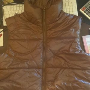 Brown puffer vest